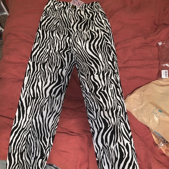 Verge Girl Pants & Jumpsuits Vrg Zebra Print Pants Poshmark